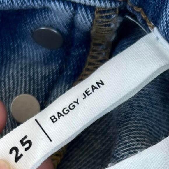 Pacsun Baggy Jean Distressed High Waisted Torn Light Wash Size 25 - Picture 4 of 5